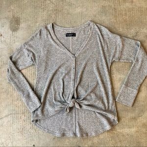 Abercrombie & Fitch Cozy Tie Front Button-Up